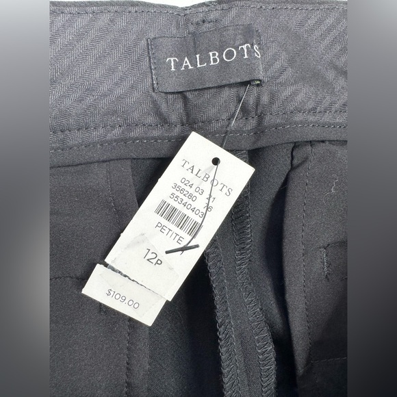 NWT Talbots Hampshire Black Ankle Pants Women's Size 12P - Picture 5 of 12